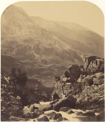 Blick von den Ogwen-Fällen ins Nant Ffrancon